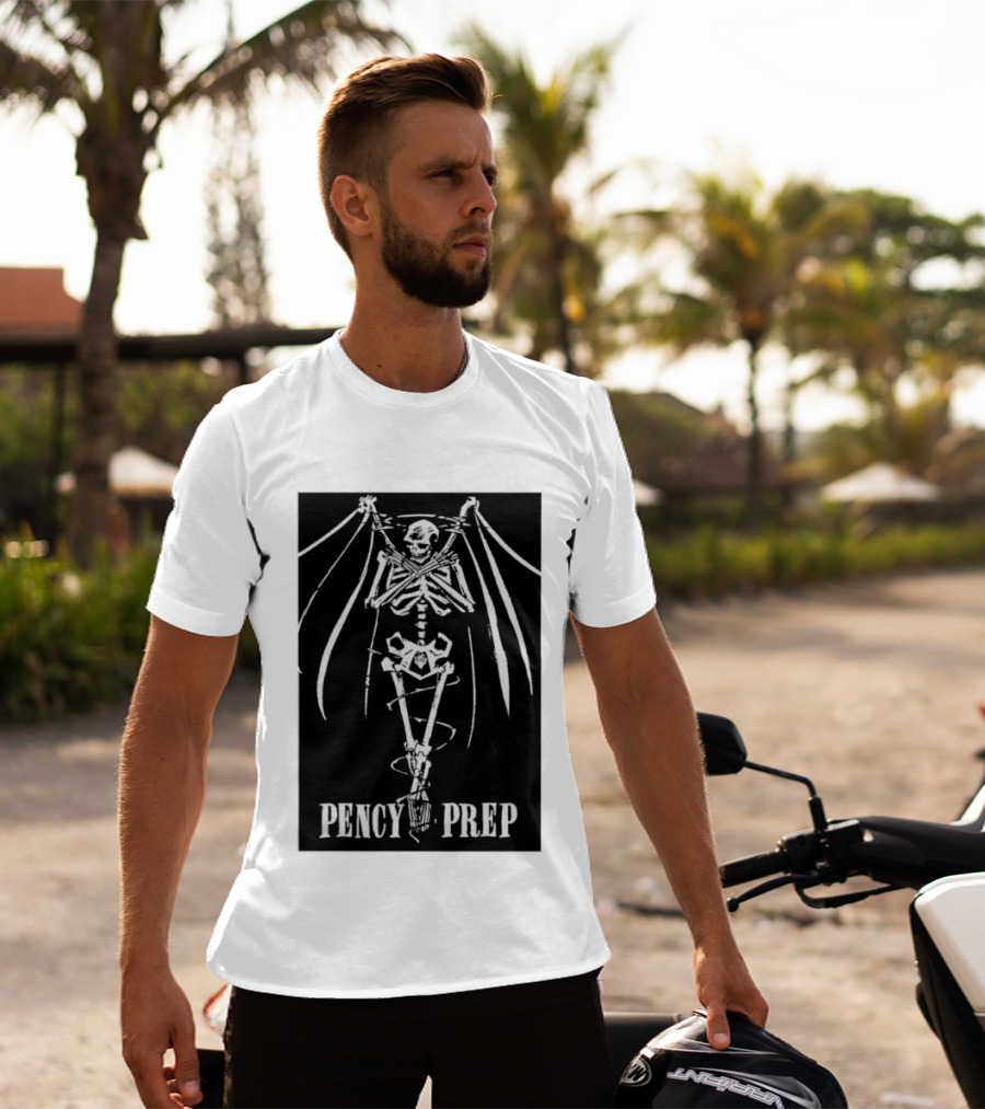 Pencey Prep Skeleton Flyer Ransom Bats Crossed Arms Band Merch T-Shirt