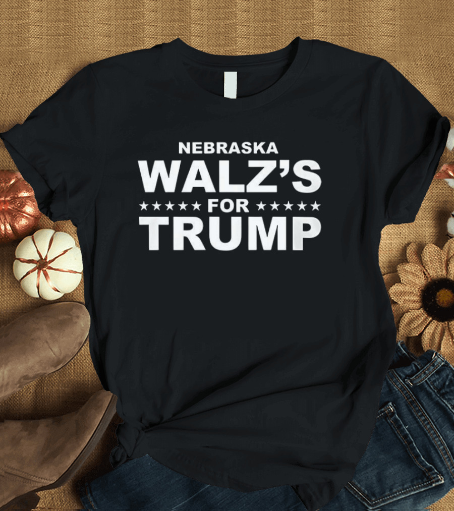 Nebraska Walz's Supporting Trump With Stars T-Shirt