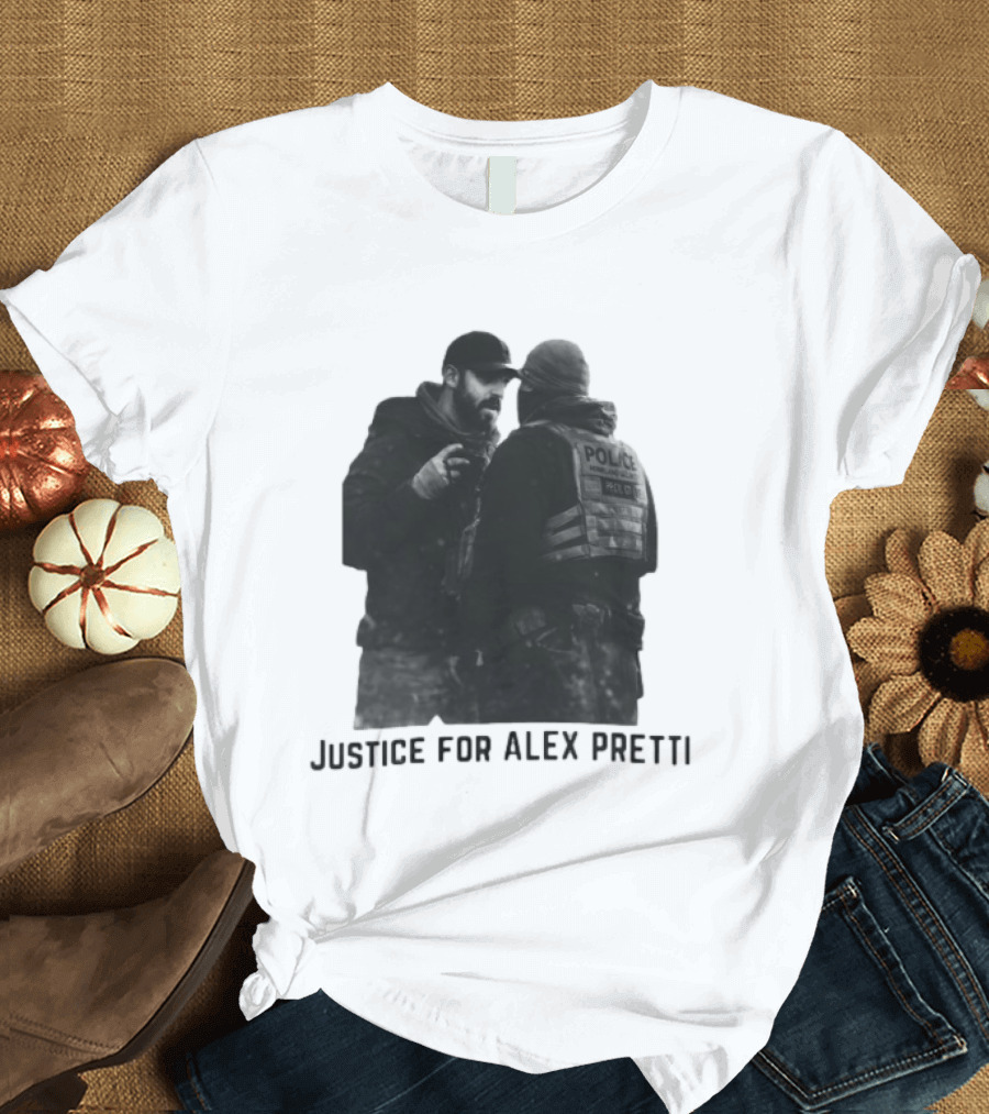Justice For Alex Pretti Abolish ICE Support Police Tension T-Shirt