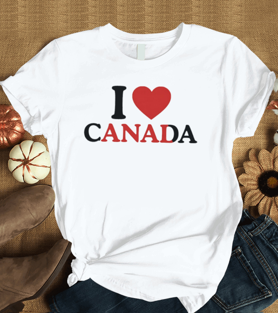 I Love Canada Red Heart T-Shirt