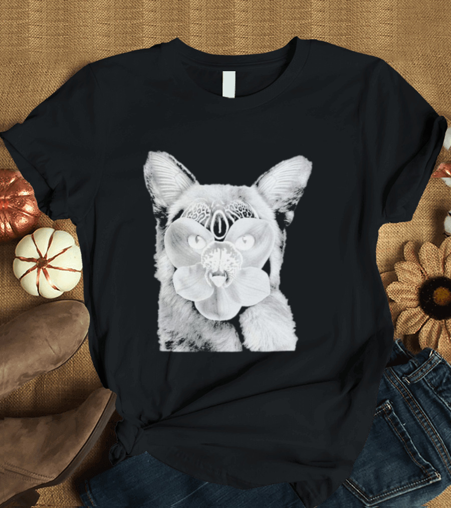 Galantis Palladium Cat Mask Orchid Eyes Black And White T-Shirt