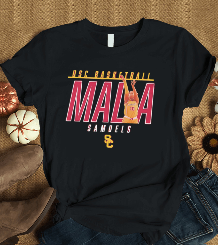 USC Basketball Malia Samuels 10 SC Trojans T-Shirt