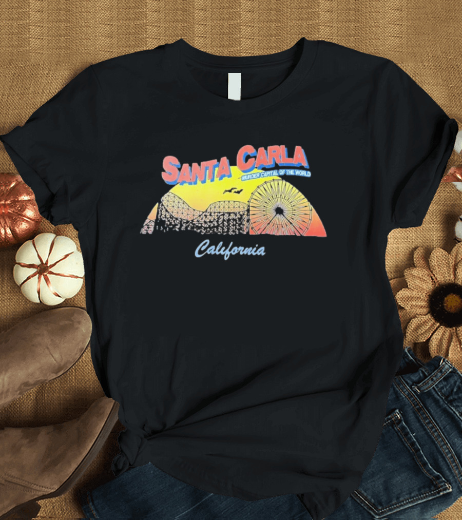 Santa Carla Murder Capital Of The World California Retro Beach Sunset T-Shirt