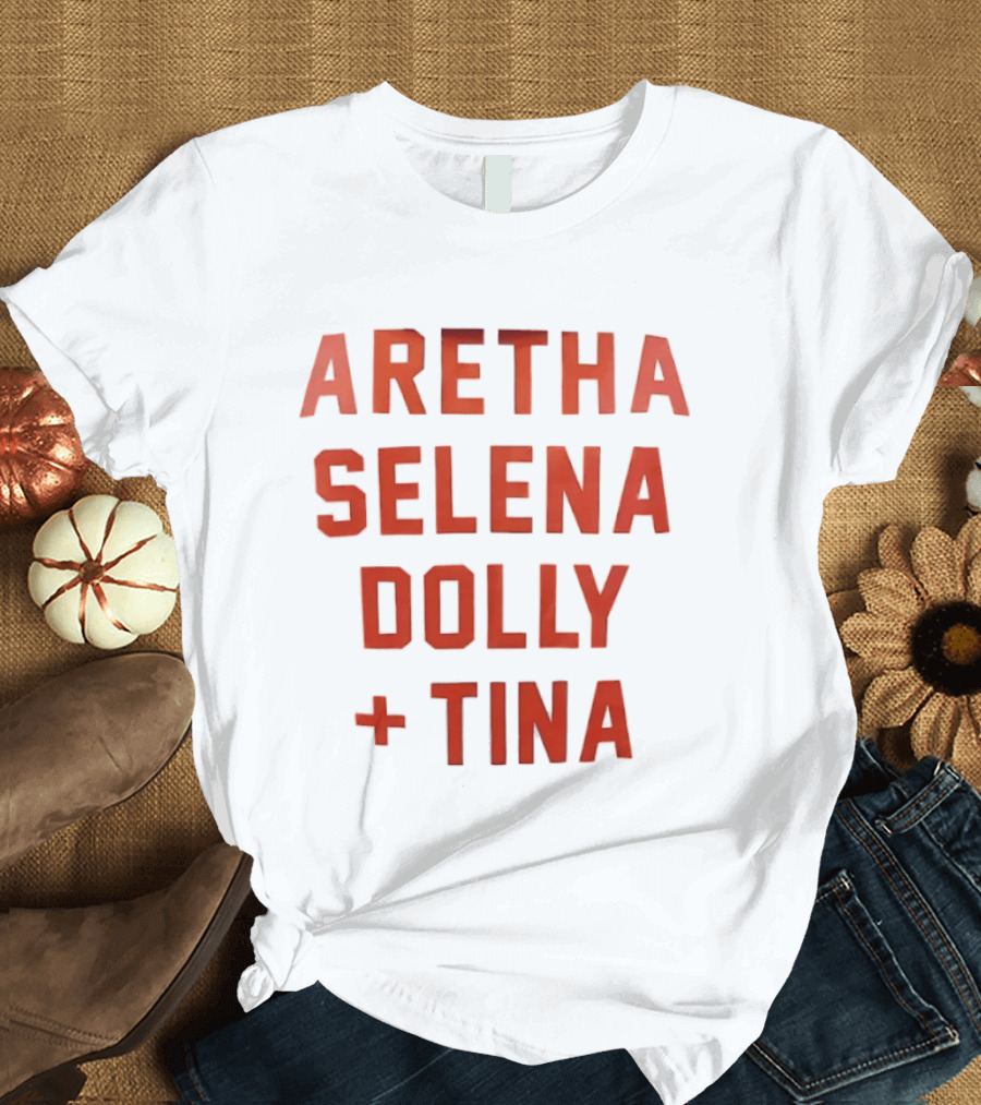 Aretha Selena Dolly Tina Iconic Music Legends T-Shirt