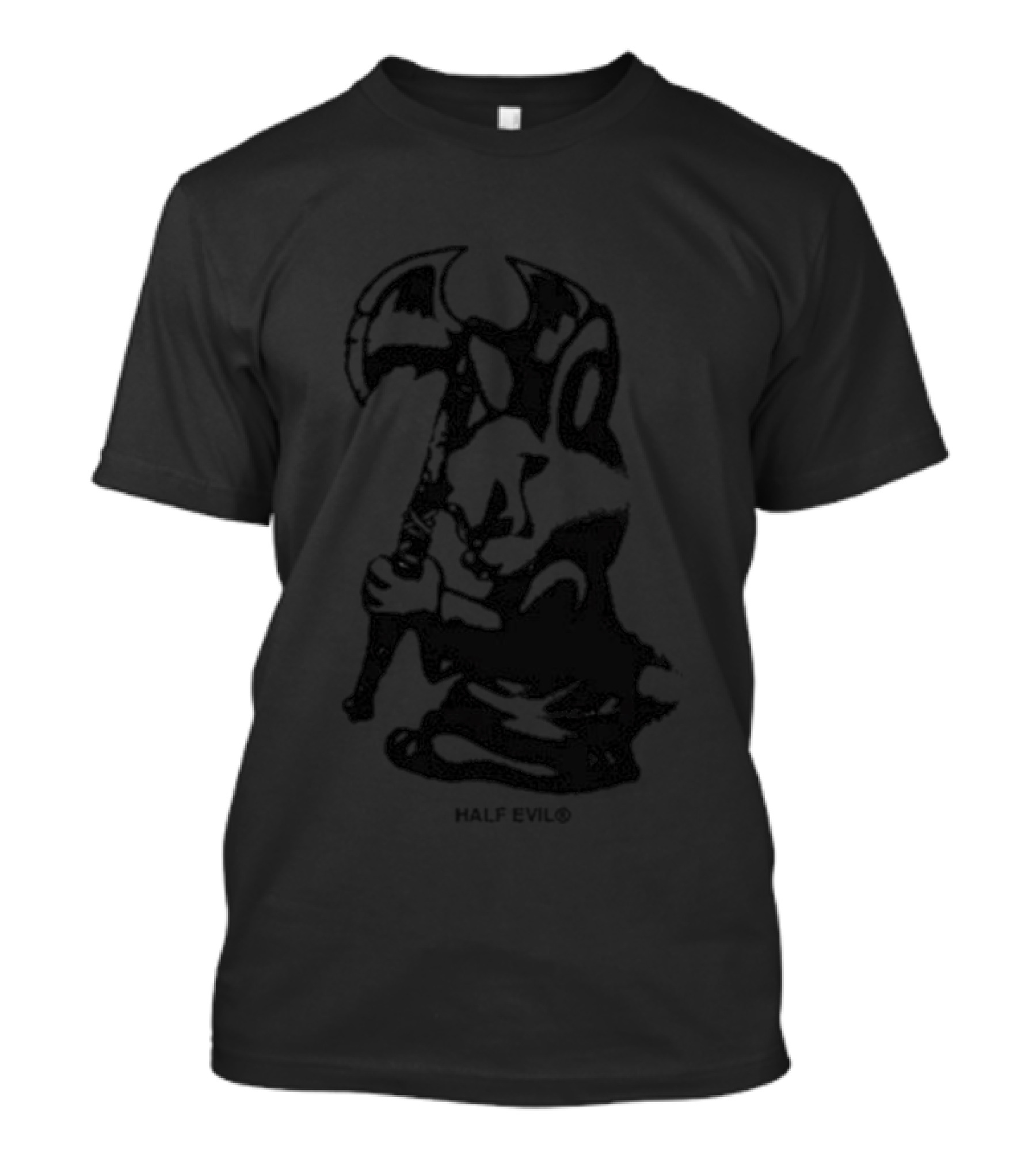 Half Evil Kevin Mejia Axe Wielding Figure T-Shirt