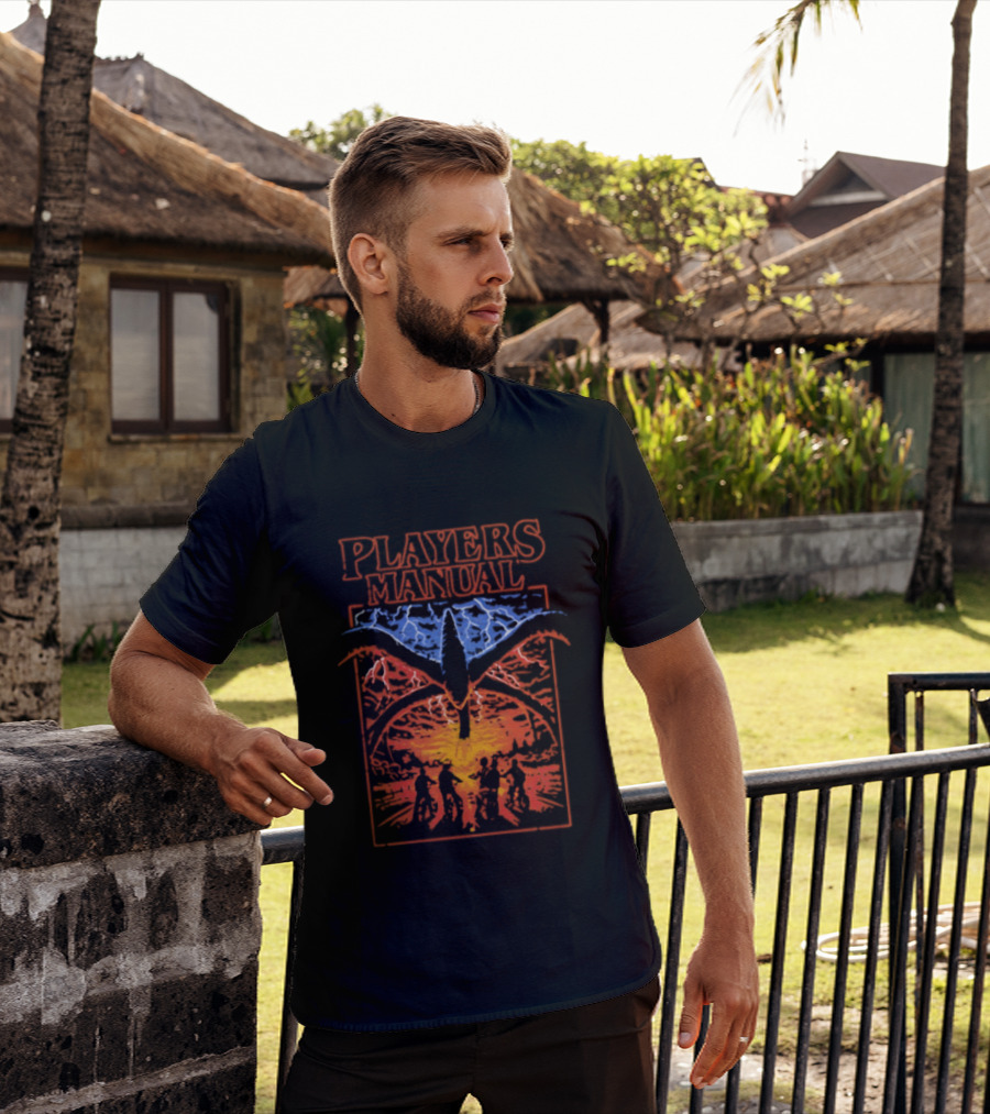 Players Manual Stranger Things Demogorgon Lightning T-Shirt