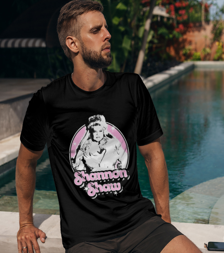 Shannon Shaw Fur Coat Glamour Pink Starry T-Shirt