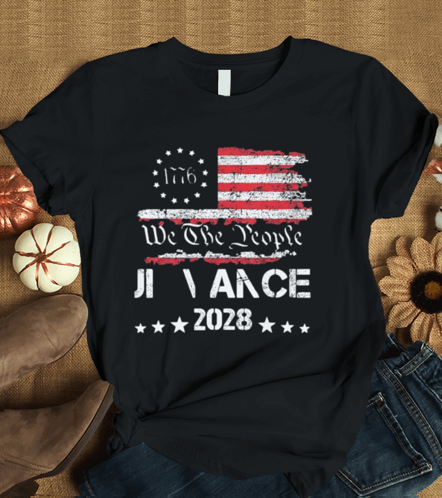 JD Vance 2028 We The People 1776 US Flag Election 48 Stars T-Shirt