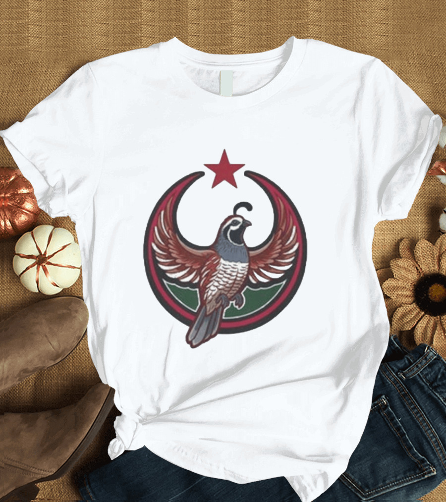 California Quail Rebel Crescent Star T-Shirt