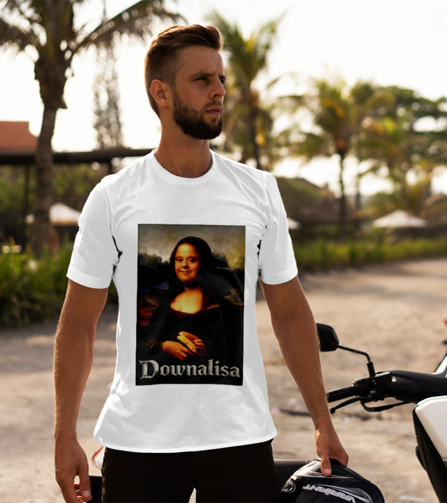 Downalisa Mona Lisa Parody Featuring T-Shirt