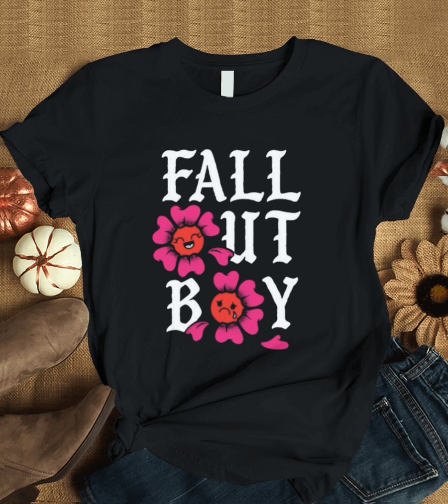 Fall Out Boy Floral Pink Red Flowers T-Shirt