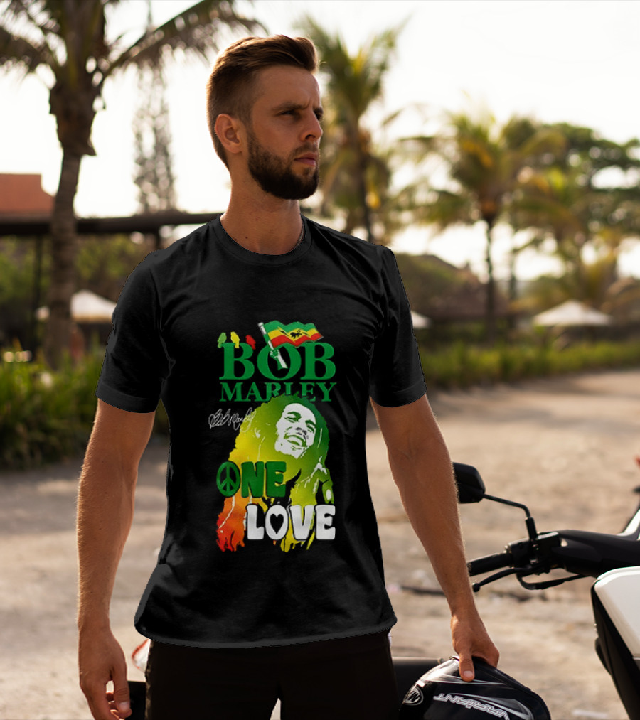 Kansas City Chiefs Bob Marley One Love Peace T-Shirt