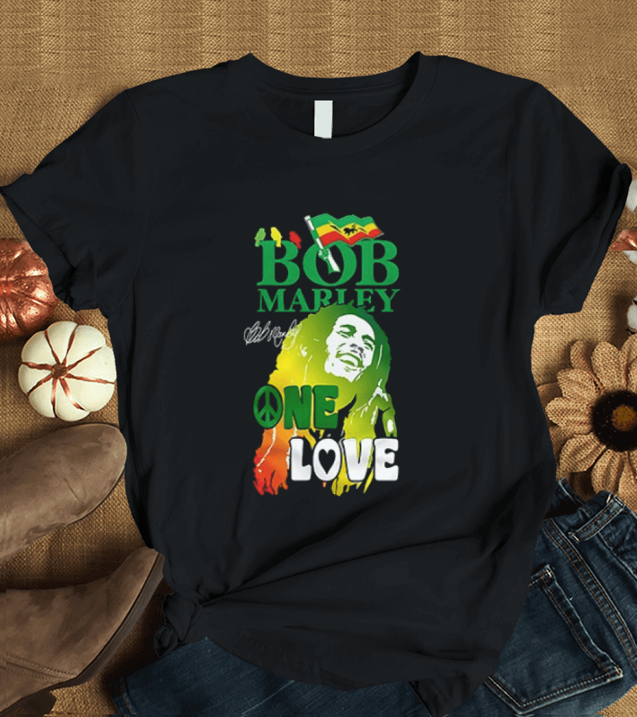 Kansas City Chiefs Bob Marley One Love Peace T-Shirt
