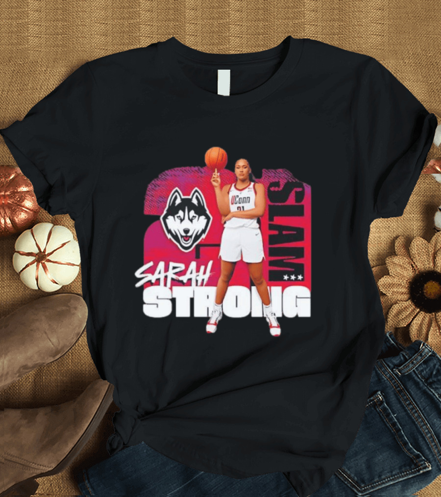 SLAM Sarah Strong UConn Huskies Basketball Player T-Shirt