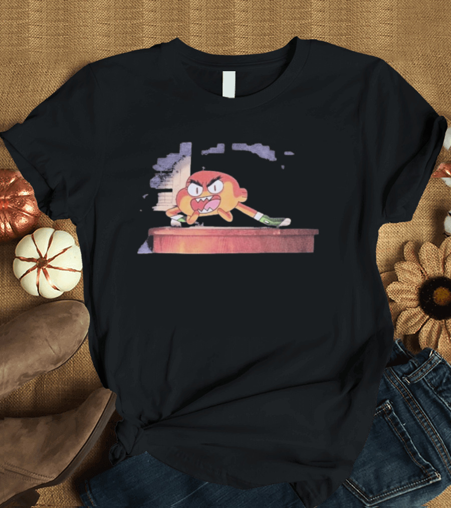 The Amazing World Of Gumball Darwin Angry Cartoon T-Shirt