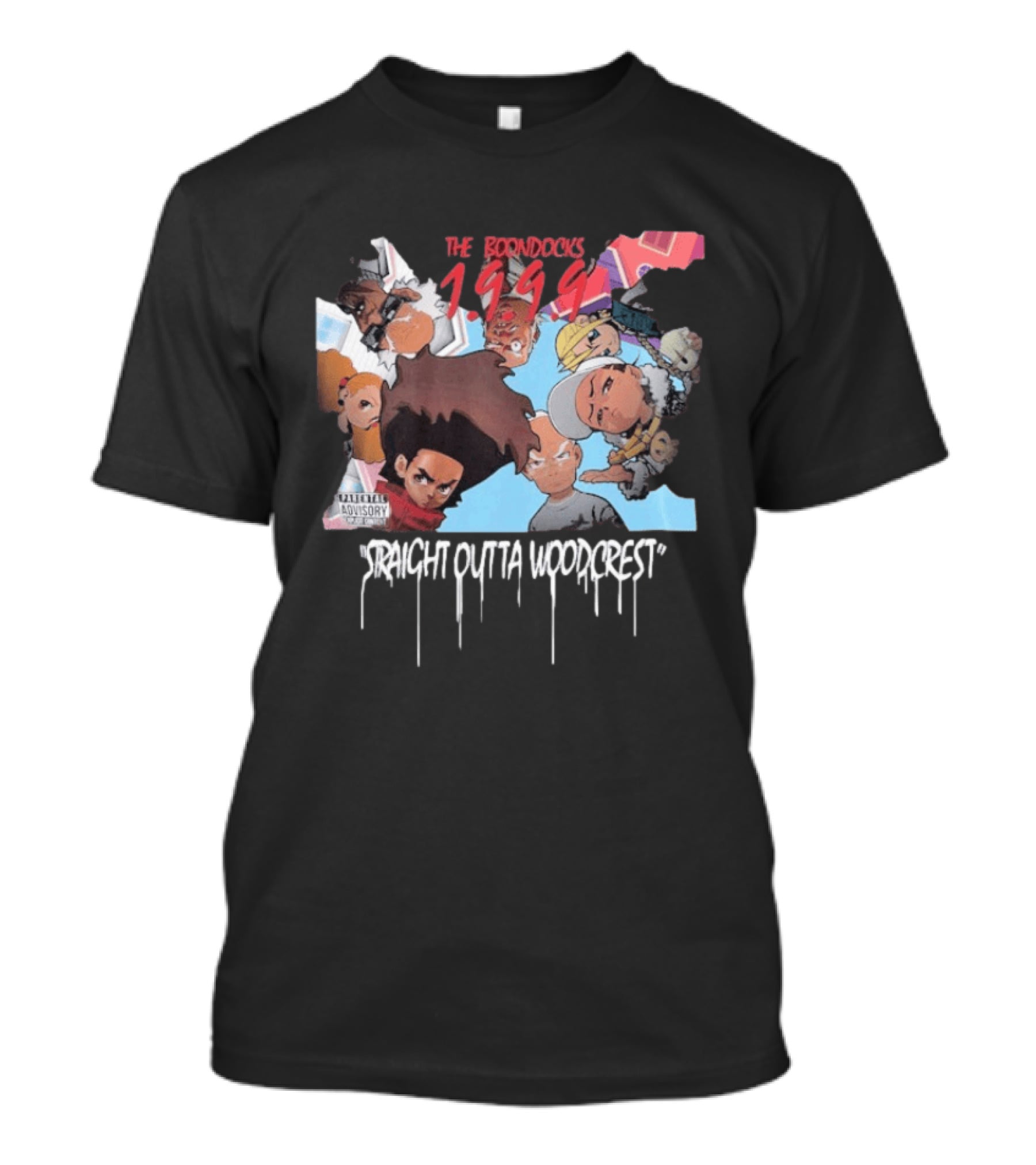 The Boondocks 1999 Straight Outta Woodcrest Parental Advisory T-Shirt