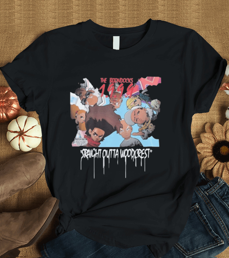 The Boondocks 1999 Straight Outta Woodcrest Parental Advisory T-Shirt