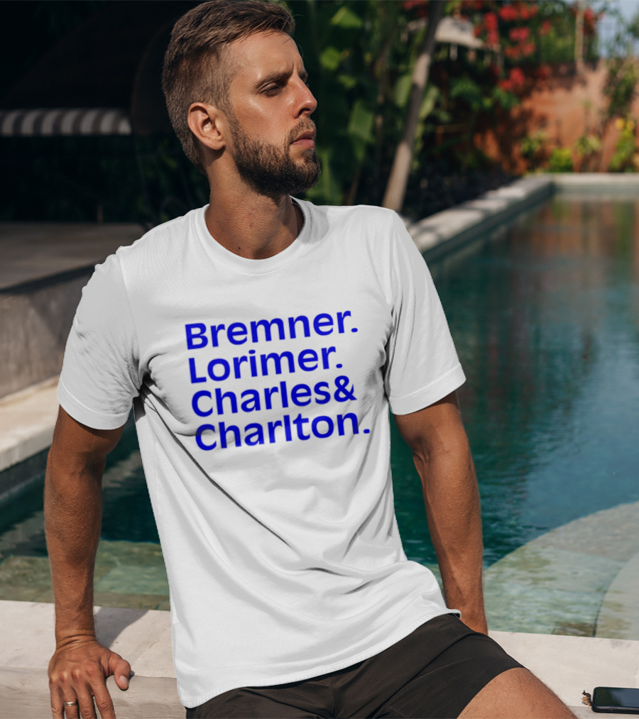 Bremner Lorimer Charles Charlton Football Legends T-Shirt