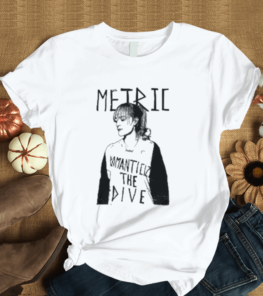 Metric Romanticize The Dive Bold Black And White T-Shirt