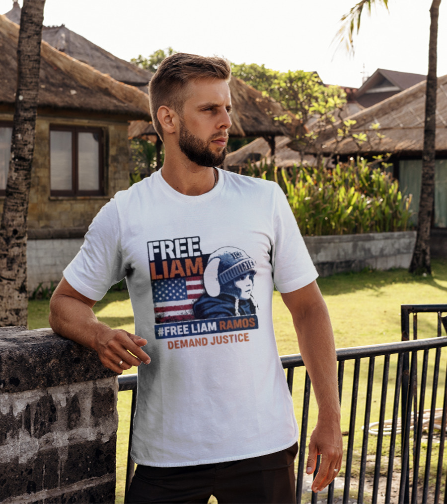 Free Liam Ramos Demand Justice American Flag Ice Hat T-Shirt