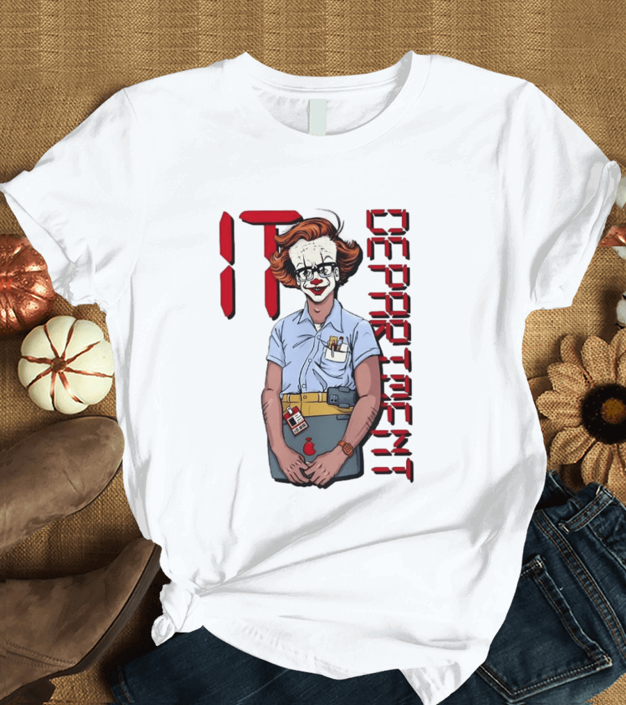 Pennywise IT Department Nerd Humor T-Shirt