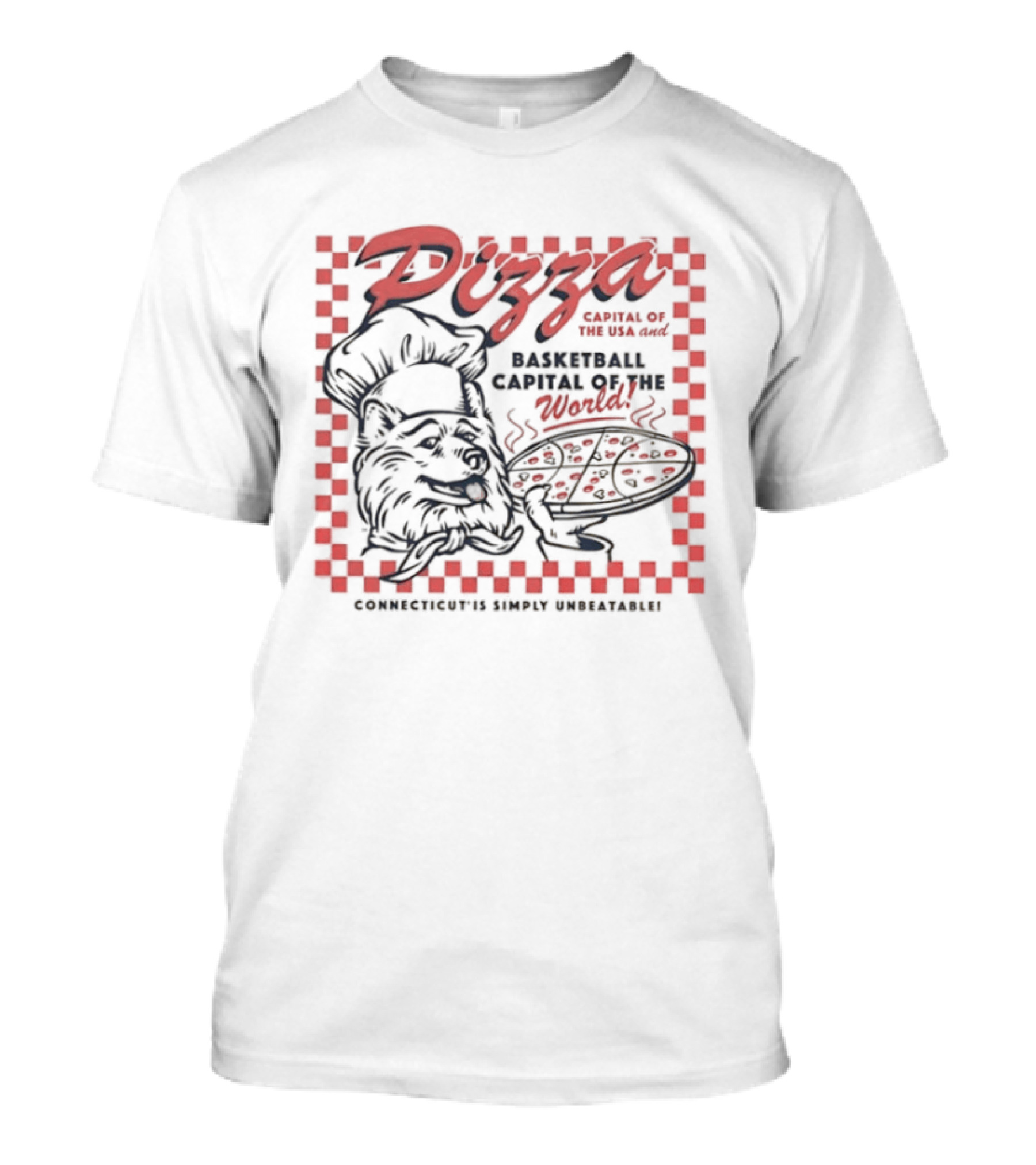 Pizza Capital Of The USA Basketball Capital Of The World Chef's Signature T-Shirt