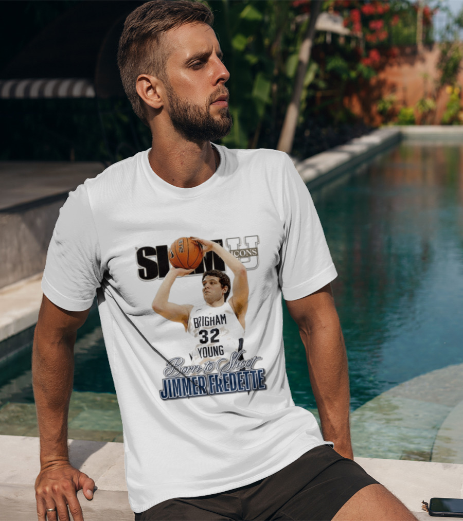 Slam U Icons Brigham Young 32 Born To Shoot Jimmer Fredette T-Shirt