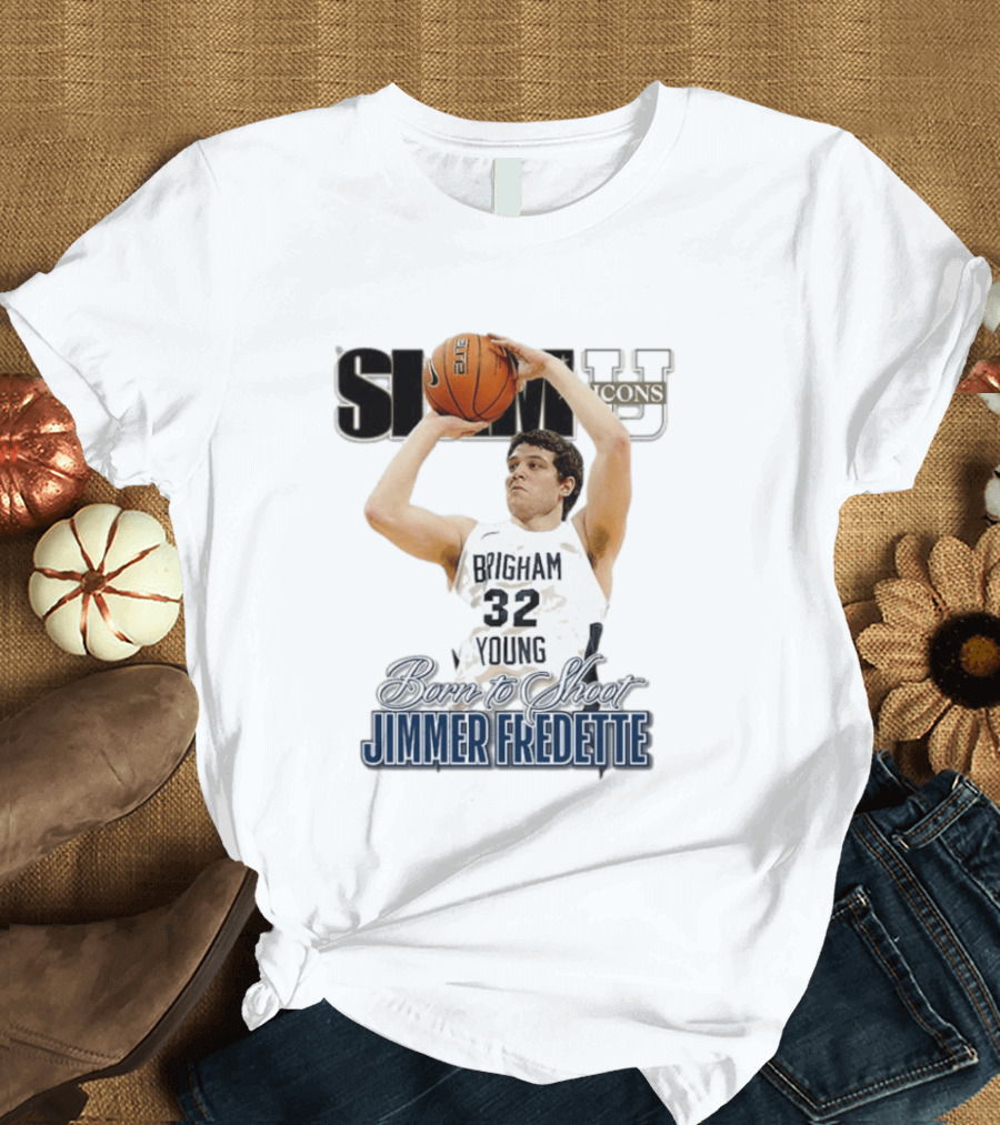 Slam U Icons Brigham Young 32 Born To Shoot Jimmer Fredette T-Shirt