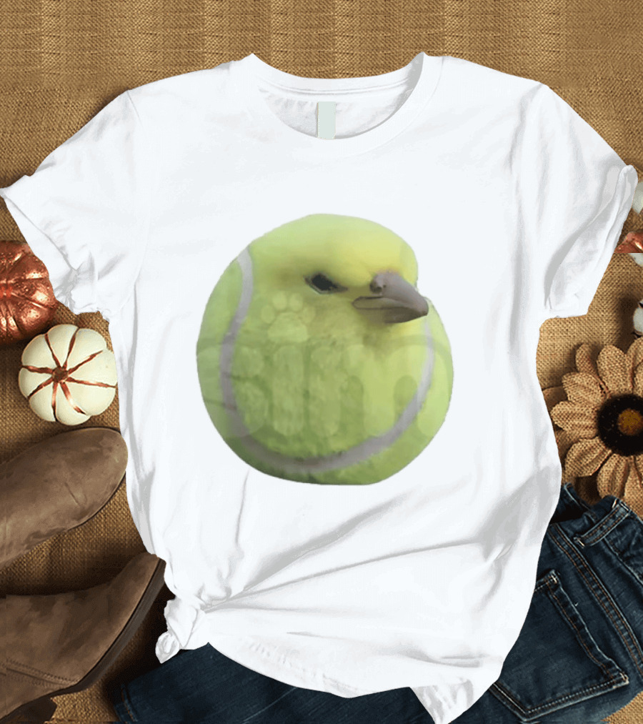 Silly Tennis Ball Bird Meme T-Shirt