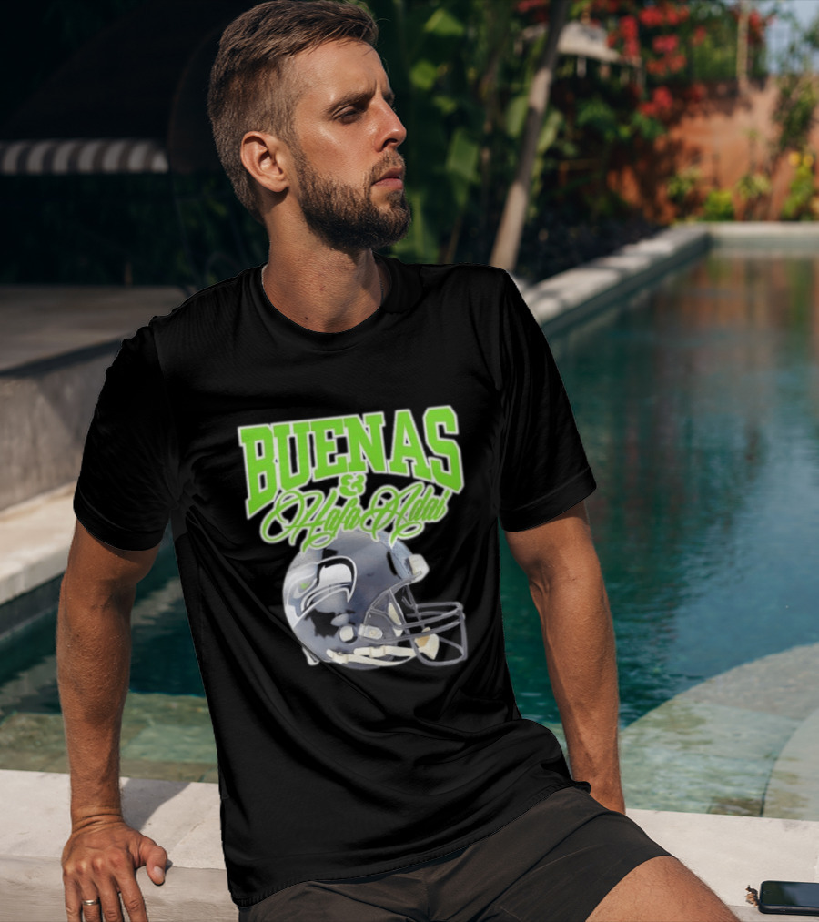 BUENAS Hafa Adai Seattle Seahawks Helmet T-Shirt