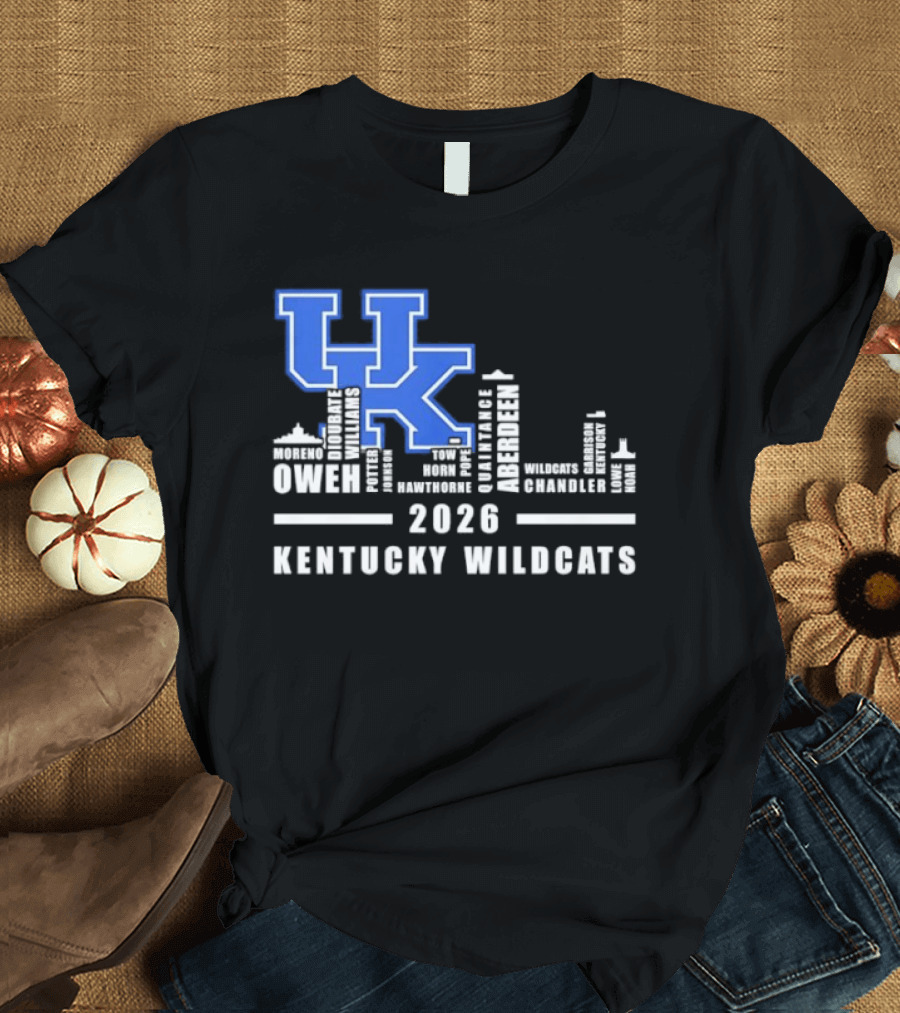 Kentucky Wildcats UK Logo 2026 Skyline Owen Players T-Shirt