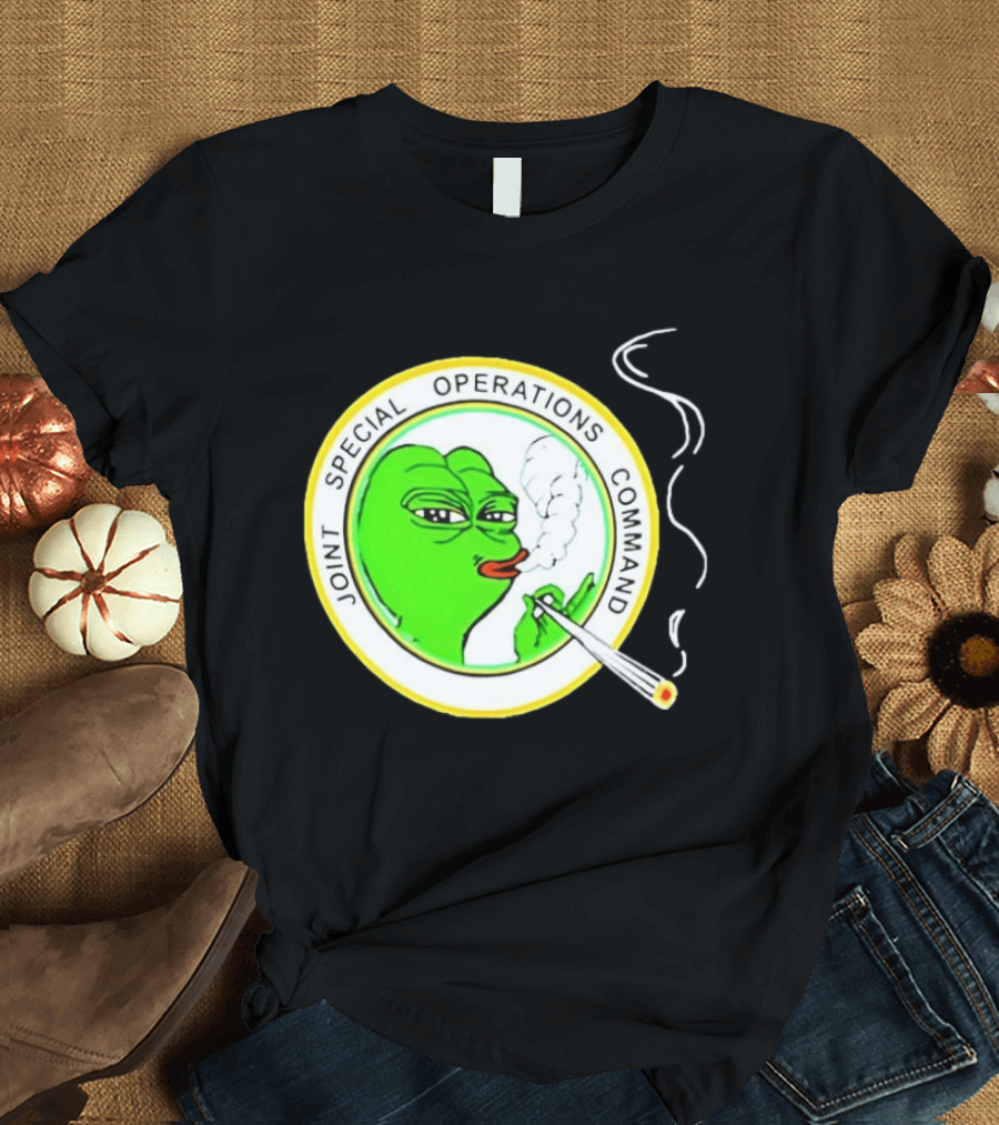 Sad Pepe Smoking Meme Joint Special Operations Command T-Shirt