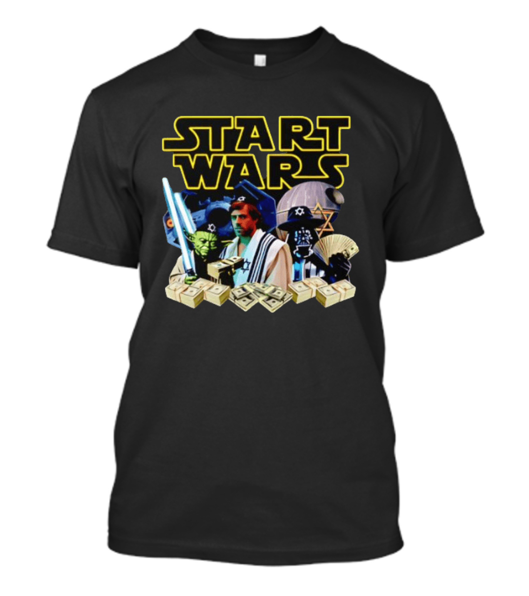 Start Wars Grinch Characters Dollar Yoda Vader Luke Money T-Shirt