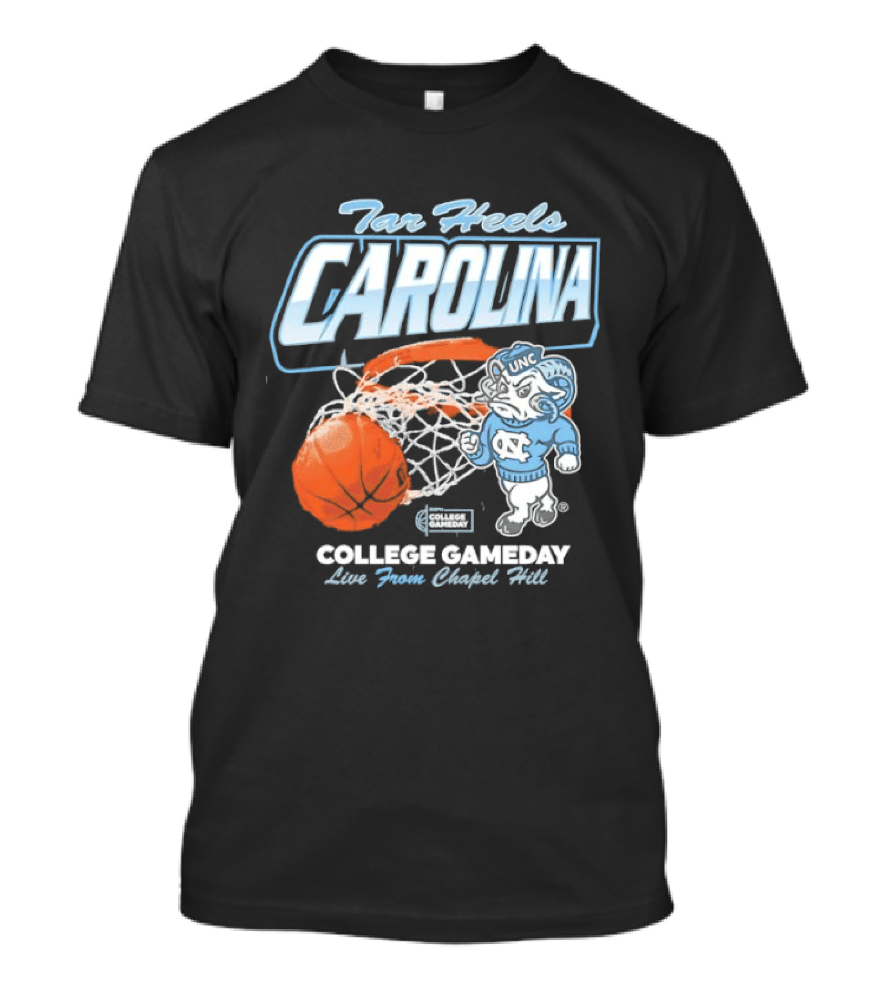 Tar Heels Carolina College Gameday Live From Chapel Hill UNC Basketball T-Shirt