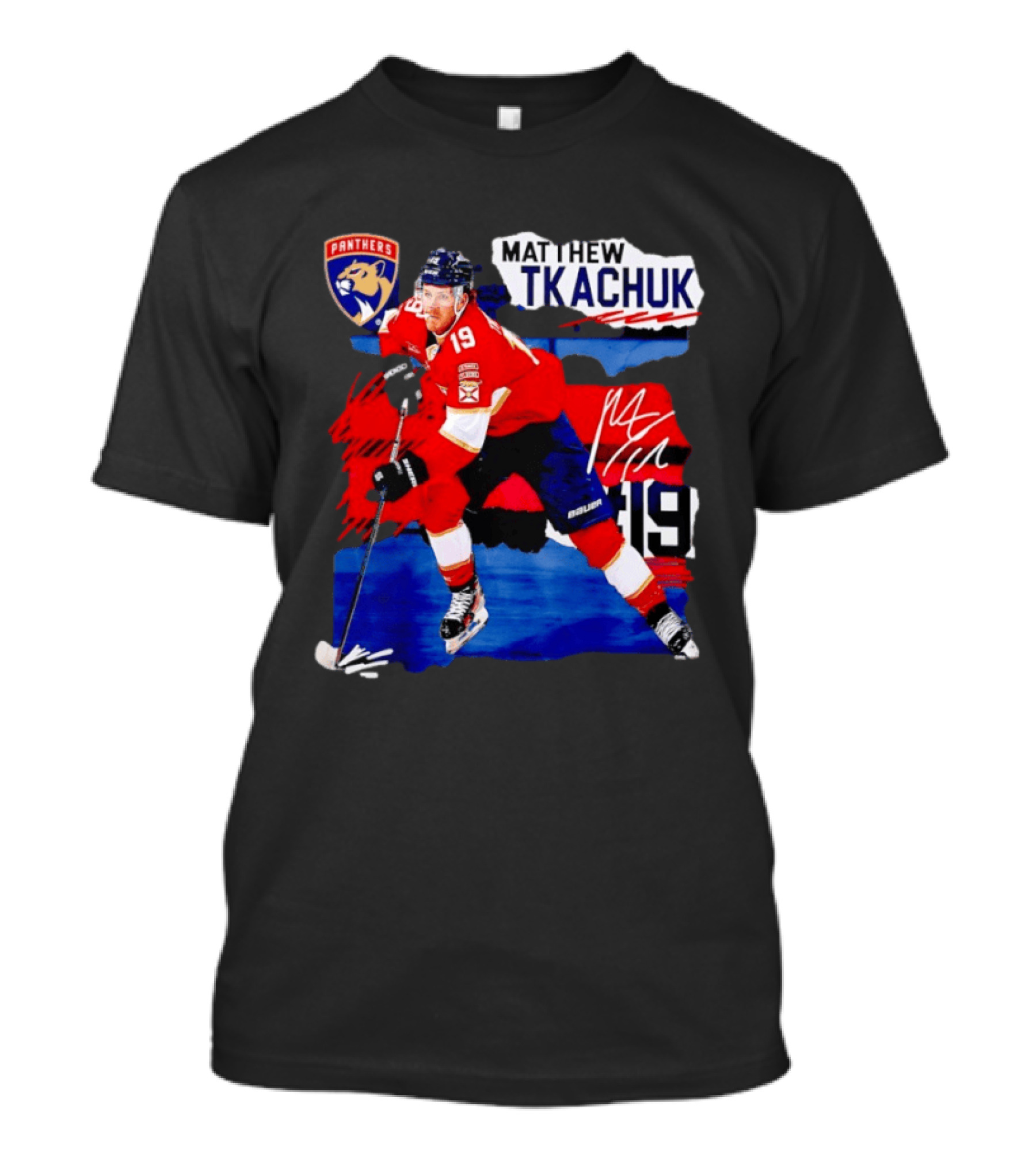 Matthew Tkachuk 19 Florida Panthers NHL Hockey Player Image T-Shirt