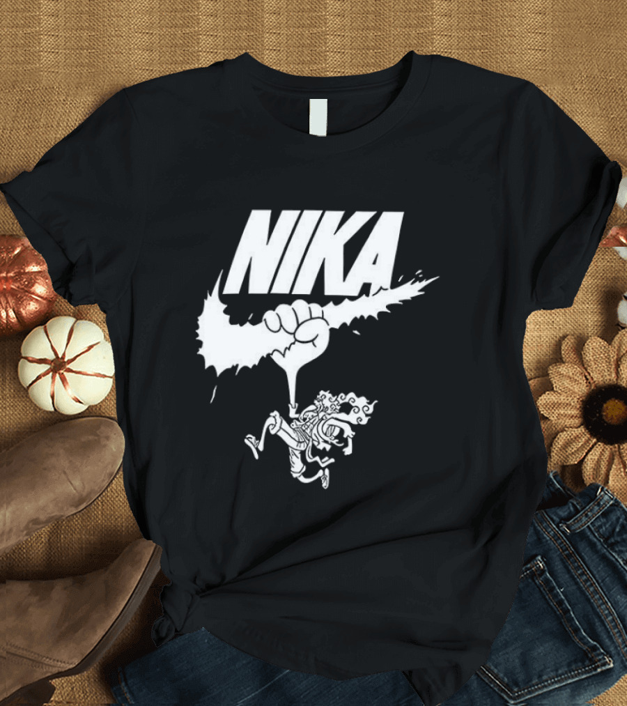 Nika Sun God One Piece Fist Logo Anime T-Shirt