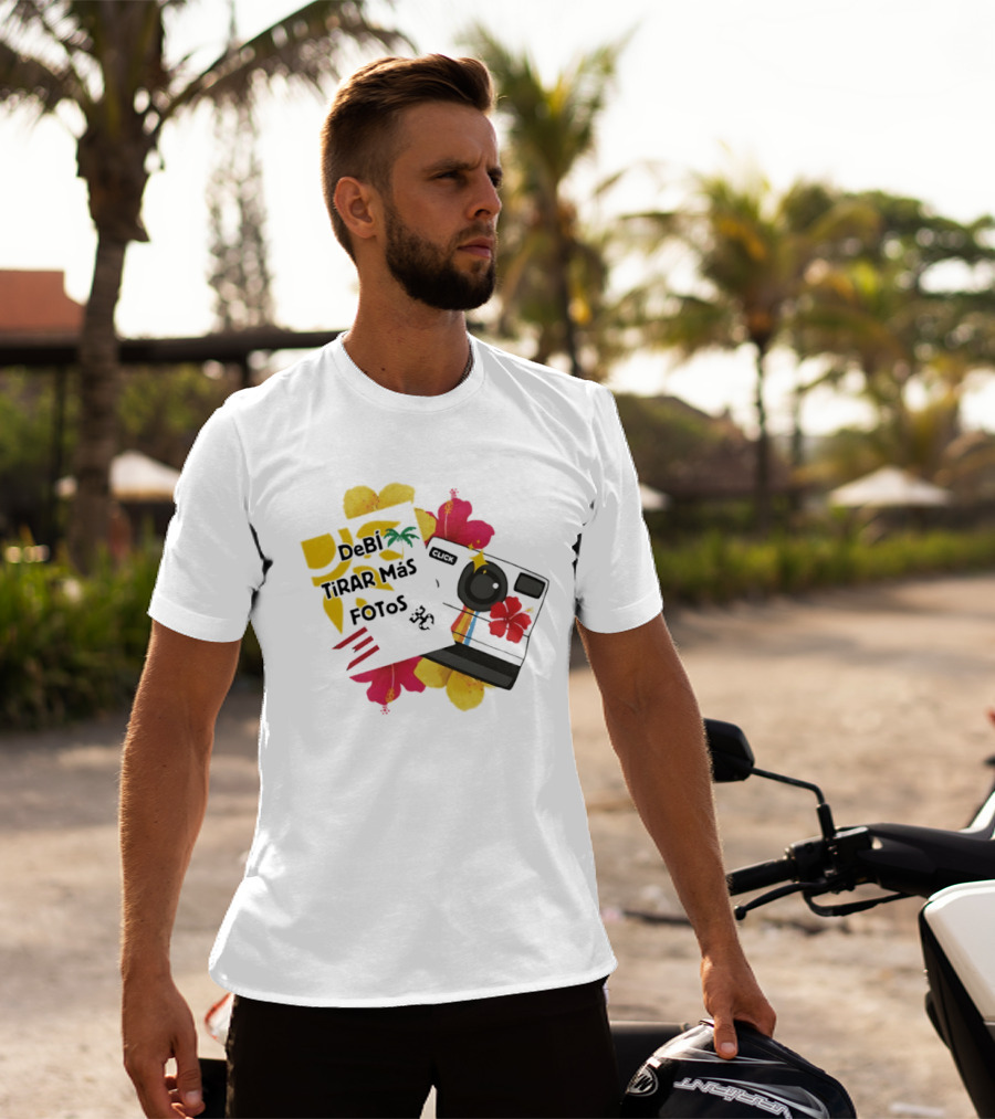 Debi Tirar Mas Fotos Camera Puerto Rico Hibiscus Tropical Blossom T-Shirt