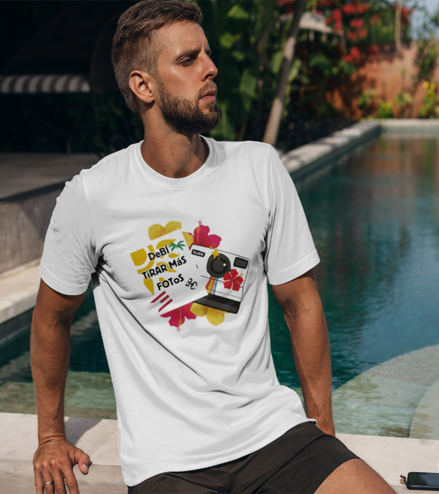 Debi Tirar Mas Fotos Camera Puerto Rico Hibiscus Tropical Blossom T-Shirt