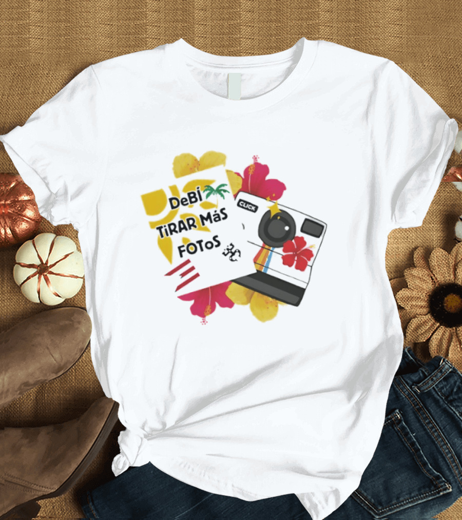 Debi Tirar Mas Fotos Camera Puerto Rico Hibiscus Tropical Blossom T-Shirt