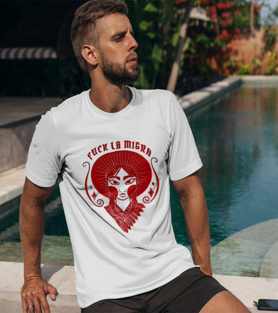 Fuck LA Migra Bold Red Empowerment T-Shirt