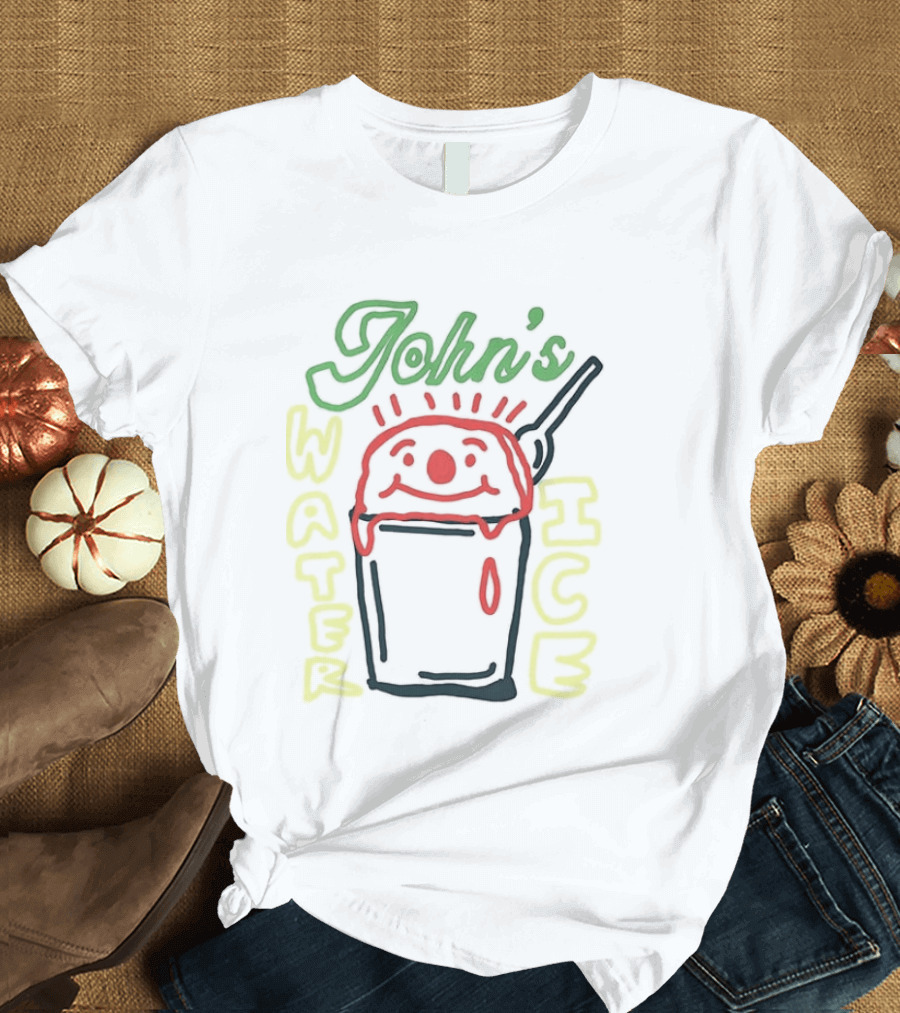 John's Water Ice Clown Cup With Spoon T-Shirt