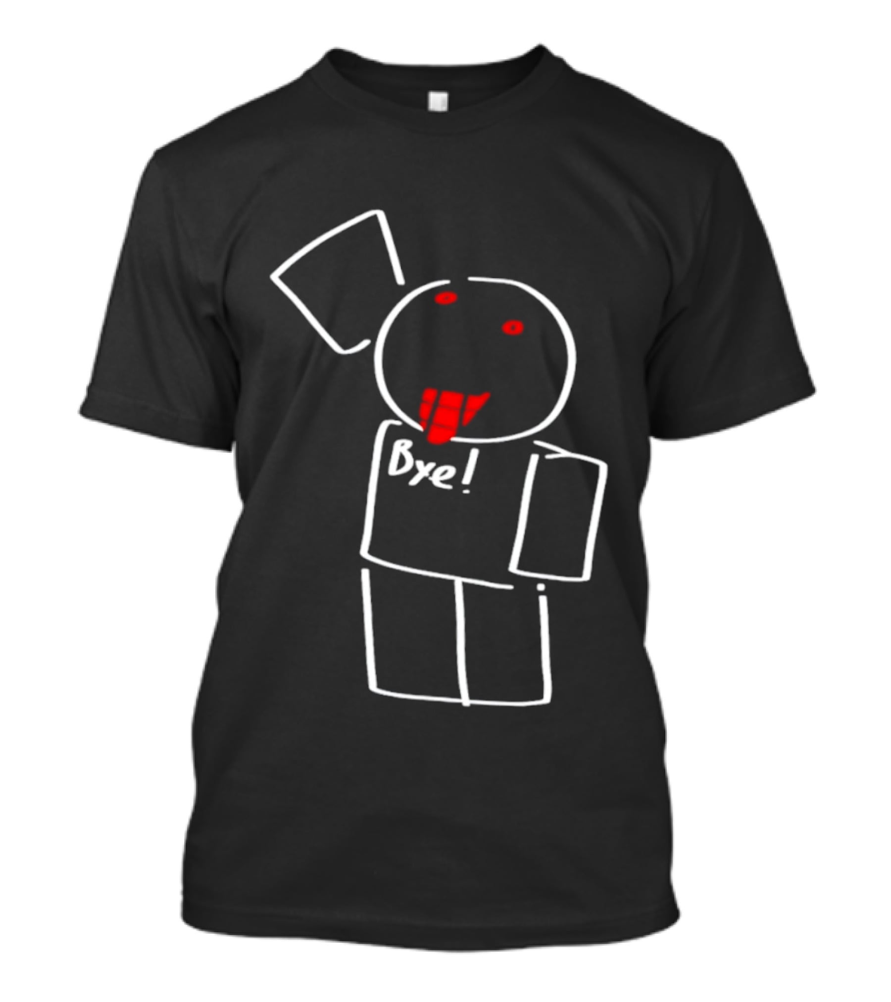 Debunkoider's Bye Paint Red Mouth Stick Figure T-Shirt