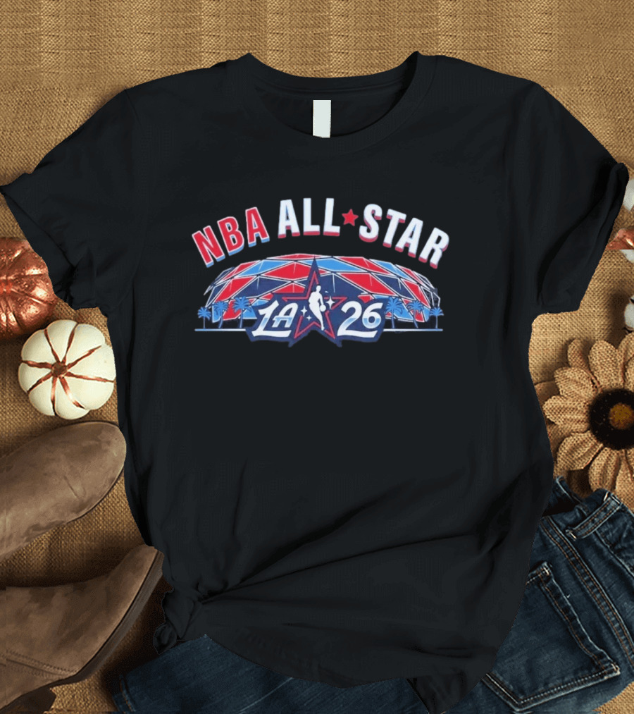 NBA All Star 2026 LA Stadium Logo Palm Trees T-Shirt