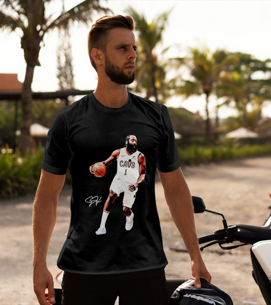 James Harden Basketball CAVS 1 Cavaliers Signature Debut T-Shirt
