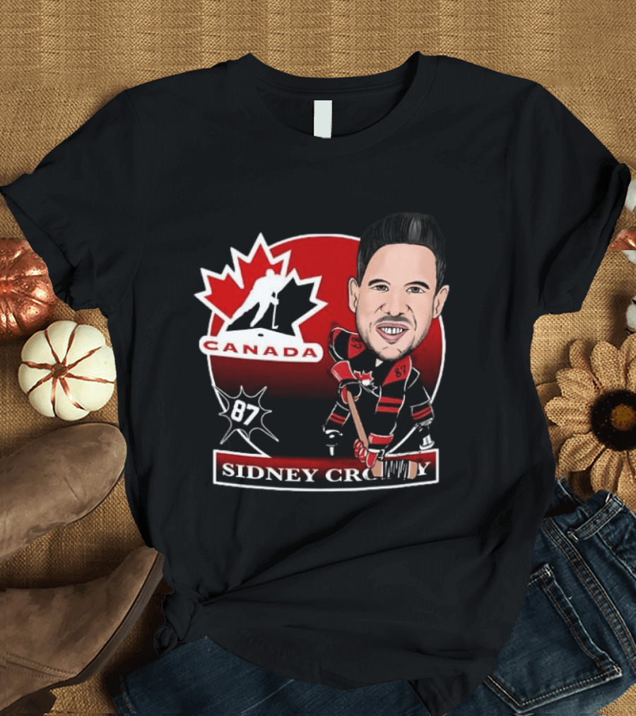 Sidney Crosby Canada Hockey Caricature Number 87 T-Shirt