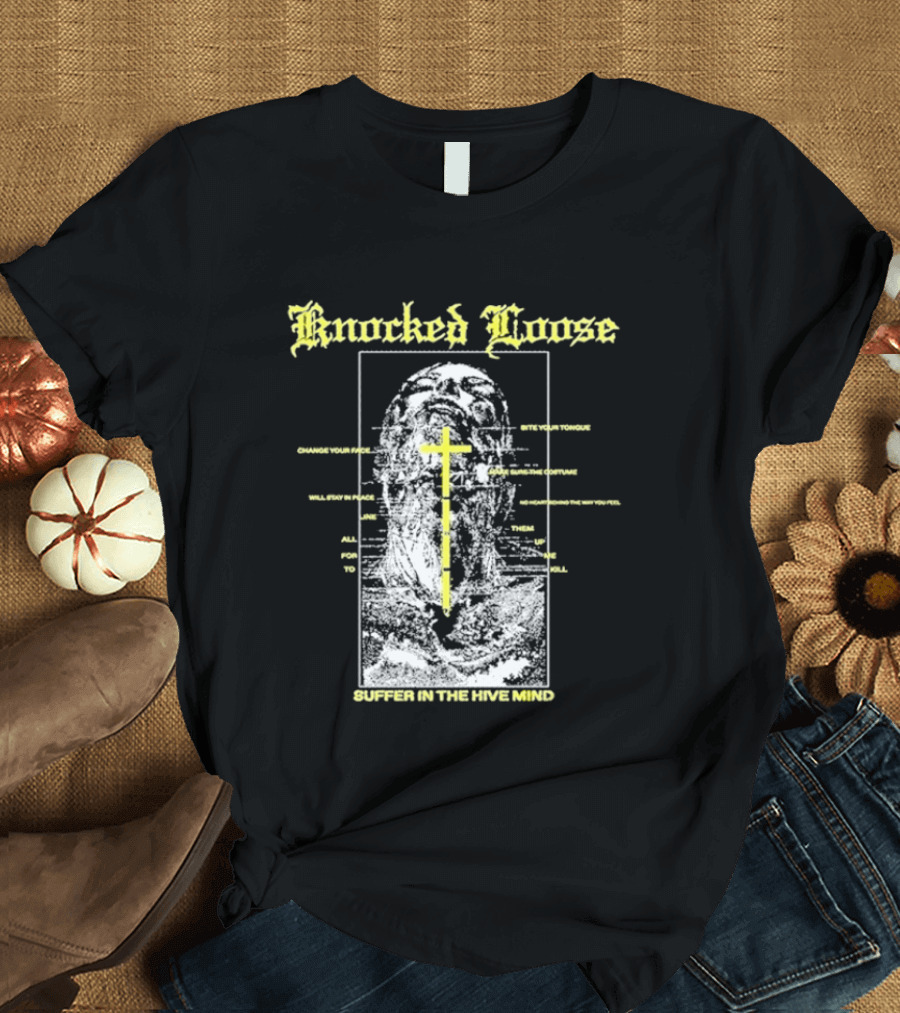 Knocked Loose Suffer In The Hive Mind Cross With Statue T-Shirt