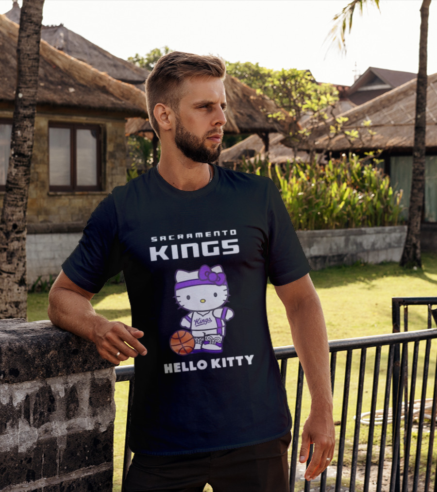 Sacramento Kings Hello Kitty Basketball 2026 Collaboration T-Shirt