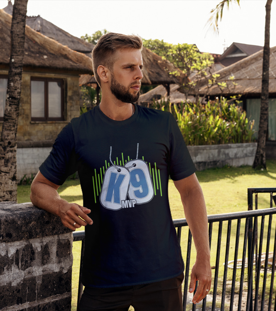 Seattle Seahawks K9 MVP Navy Dog Tags T-Shirt