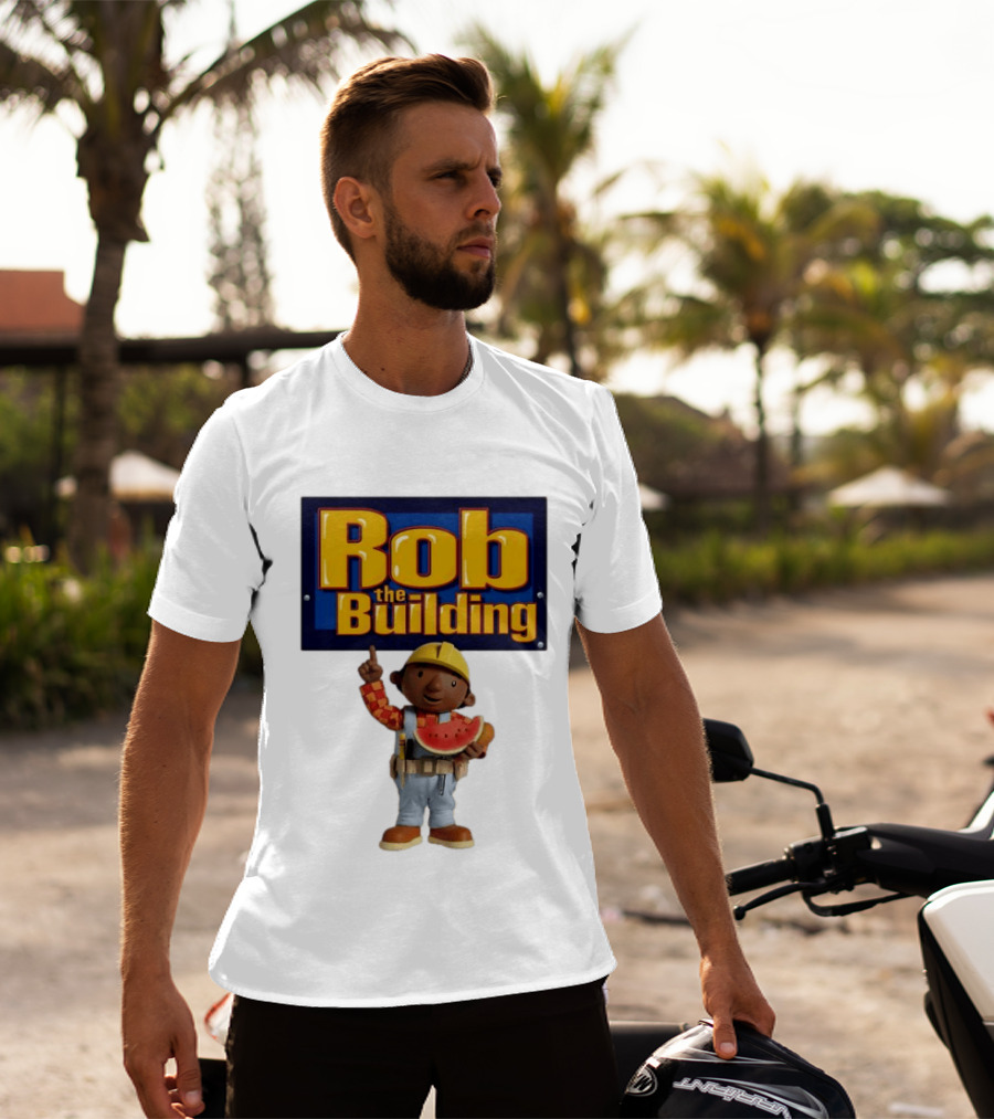 Rob The Building Watermelon Character Fun T-Shirt