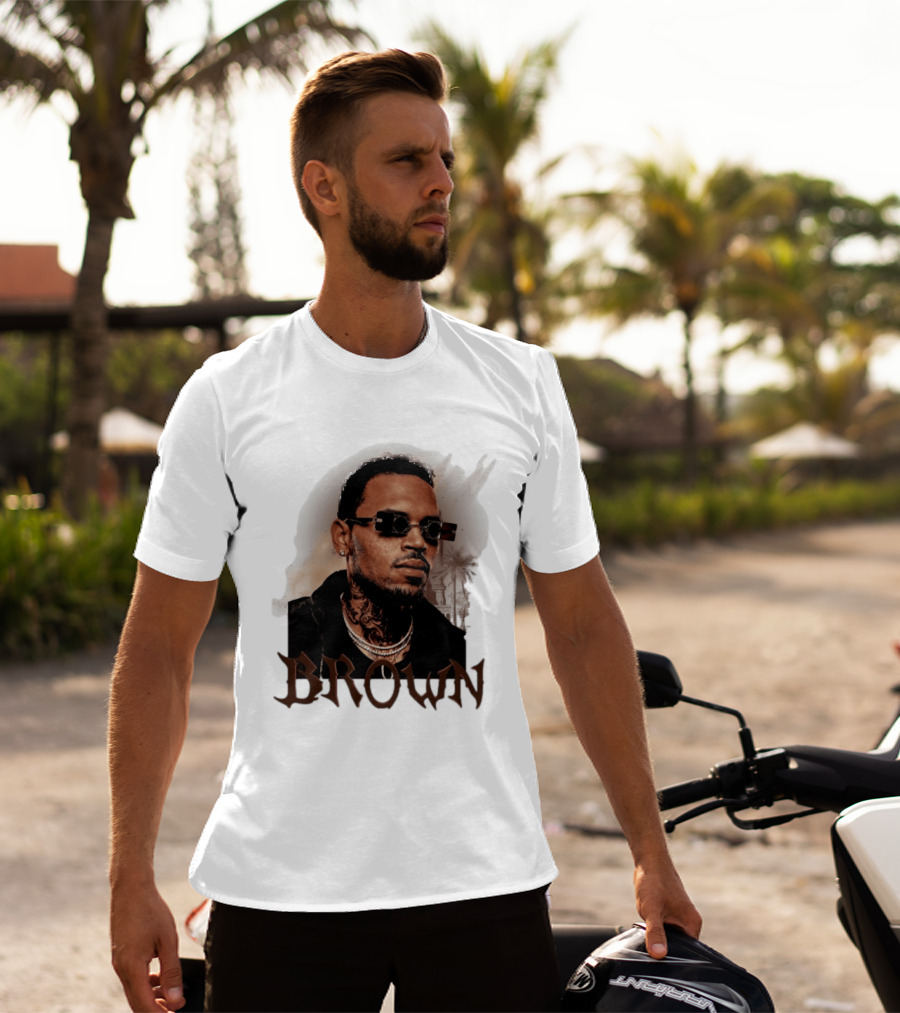 Chris Brown Highline Urban Style Sunglasses And Tattoos T-Shirt